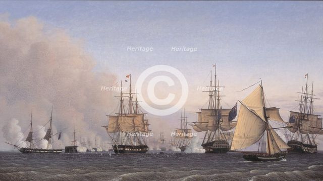 The Battle of Rheden on 2 April 1801, 1828-1832. Creator: Emil Normann.