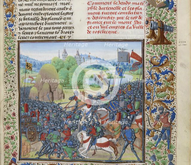 The Battle of Roosebeke on 27 November 1382, ca 1470-1475. Creator: Liédet, Loyset (1420-1479).