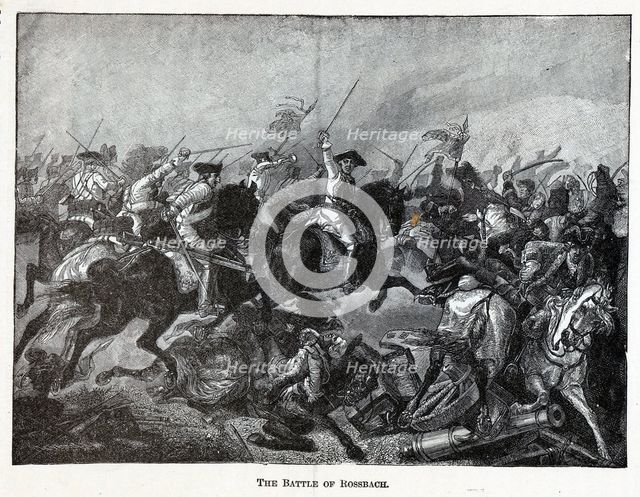 The Battle of Rossbach, 1882. Artist: Anonymous  