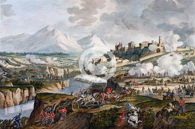 The Battle of Rovereto, Italy, 18 Fructidor, Year 4 (September 1796)  Creator: Jean Duplessis-Bertaux.