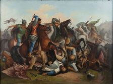 The Battle of Rudolph of Habsburg against Ottokar of Bohemia on 26 August 1278