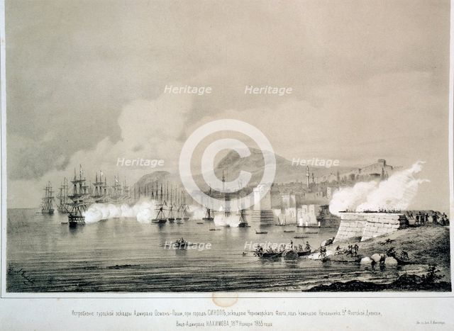 The Battle of Sinop, 30th November 1853. Creator: Timm, Vasily (George Wilhelm) (1820-1895).
