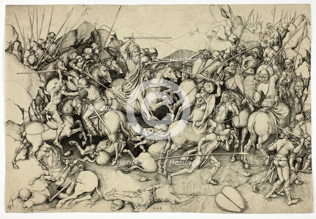 The Battle of St. James The Greater at Clavijo, n.d. Creator: Martin Schongauer.
