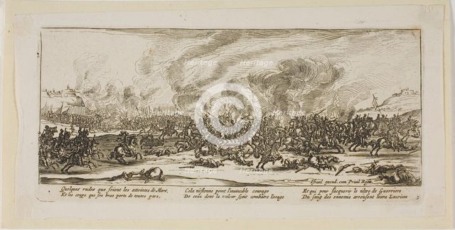 The Battle, plate three from The Large Miseries of War, n.d. Creator: Gerard van Schagen.