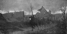 The Battle Seen by a Combatant; At nightfall, October 22, 1917, divisional artillery.., 1917 Creator: Unknown