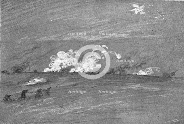 The Battle Seen by a Combatant; H-Hour (5:16 a.m.) of D-Day (October 23)...1917 Creator: F Elim.