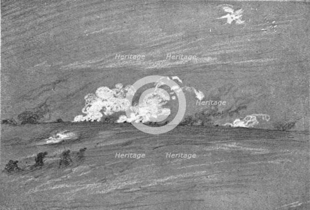 The Battle Seen by a Combatant; H-Hour (5:16 a.m.) of D-Day (October 23)...1917 Creator: F Elim.