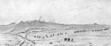 The Battle Seen by a Combatant; The advance of Alpine chasseurs to the right..., 1917. Creator: F Elim