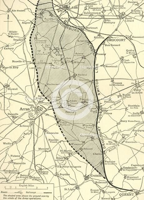 'The Battlefield of Arras', First World War, c1917, (c1920) Creator: Unknown.