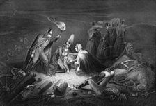 The battlefield of the Alma, night after the battle, 1854 (1857).Artist: DJ Pound