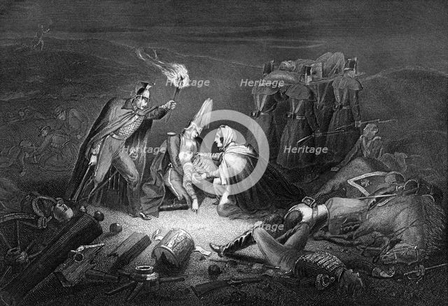The battlefield of the Alma, night after the battle, 1854 (1857).Artist: DJ Pound