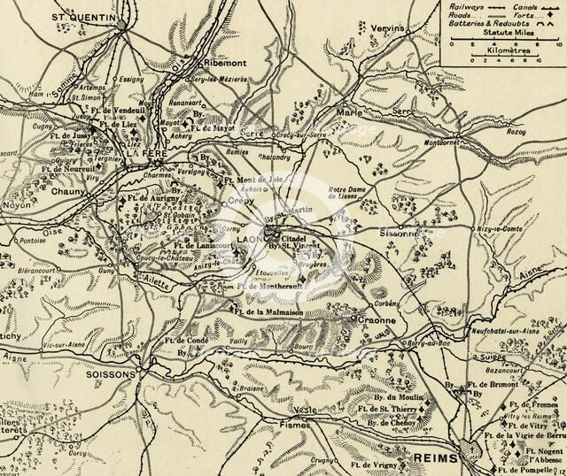 'The Battlefields of the Aisne, Oise and Somme', 1915. Creator: Unknown.