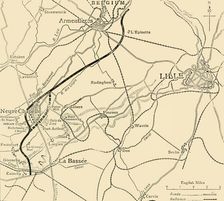 The Battleground of Neuve Chapelle First World War, 1915, (c1920). Creator: Unknown