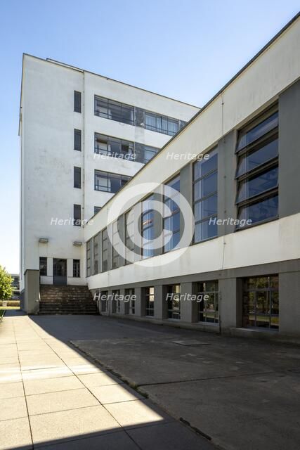 The Bauhaus building, Dessau, Germany, 2018.  Artist: Alan John Ainsworth.