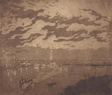 The Bay, New York, 1922. Creator: Joseph Pennell