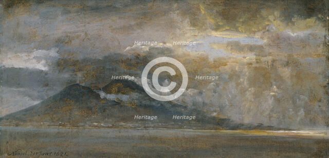 The Bay of Naples with Vesuvius, 1821. Creator: Johan Christian Dahl.