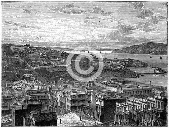 The Bay of San Francisco, America. Artist: Unknown