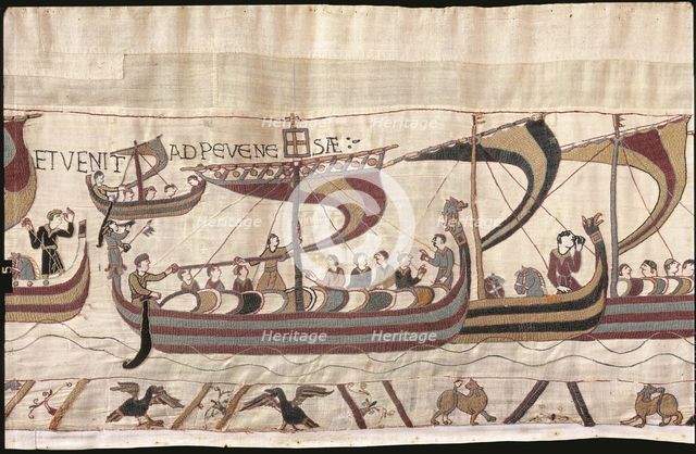 The Bayeux Tapestry. Scene 38: William and His Fleet Cross the Channel, ca 1070.