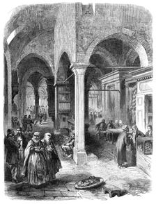The Bazaar at Constantinople, 1869. Creator: Unknown
