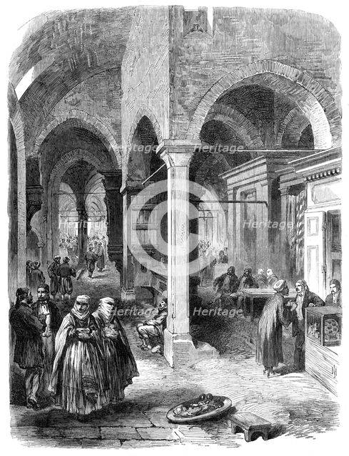 The Bazaar at Constantinople, 1869. Creator: Unknown.