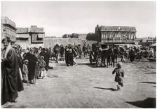 The bazaar square in Basra, Iraq, 1925. Artist: A Kerim