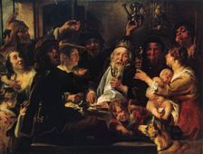 The Bean king, 1638. Creator: Jacob Jordaens I