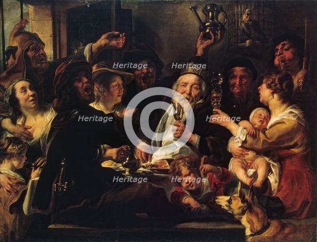 The Bean king, 1638. Creator: Jacob Jordaens I.