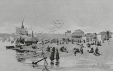 The beach of Vivero, (Viveiro), Galicia, Spain, 1883. Creator: Unknown