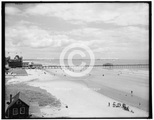 The Beach, Old Orchard, Me., between 1890 and 1901. Creator: Unknown.