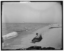The Beach at Macatawa Park, Mich., between 1890 and 1901. Creator: Unknown