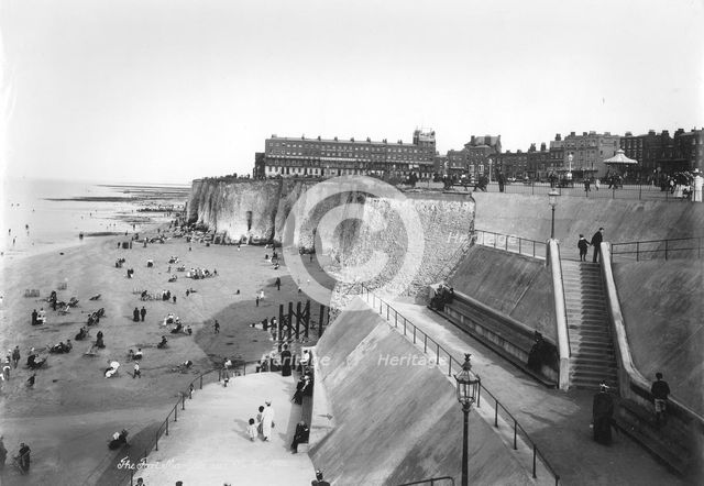 The beach at Margate, Kent, 1890-1910. Artist: Unknown