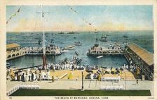 The Beach at Marianao, Havana, Cuba c1910