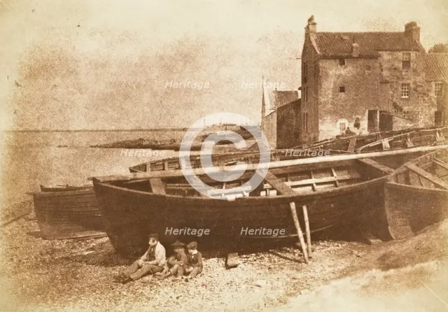 The Beach At Newhaven, Printed 1845. Creators: David Octavius Hill, Robert Adamson.