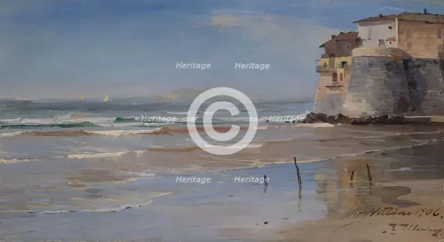 The Beach at Nettuno, 1906. Creator: Even Ulving.