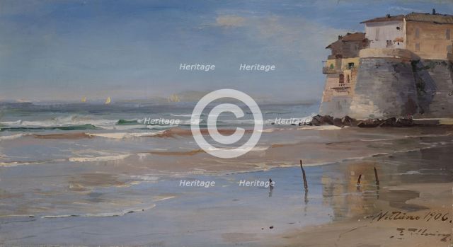 The Beach at Nettuno, 1906. Creator: Even Ulving.
