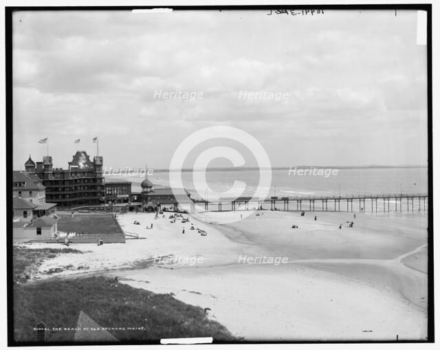 The Beach at Old Orchard, Maine, between 1890 and 1901. Creator: Unknown.