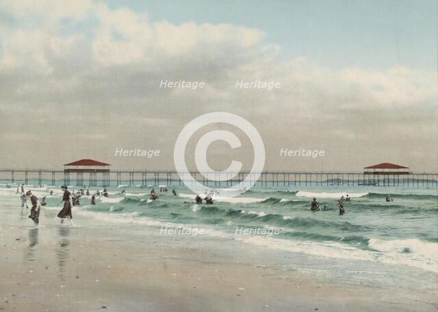 The Beach at Old Orchard, Maine, c1900. Creator: Unknown.