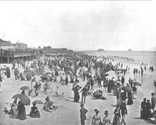 The Beach at Atlantic City, New Jersey, USA, c1900. Creator: Unknown