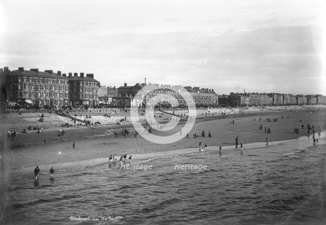 The beach at Blackpool, Lancashire, 1890-1910. Artist: Unknown
