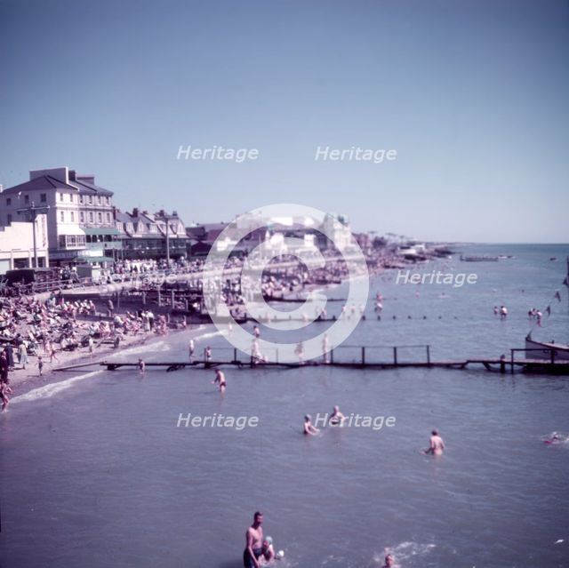 The beach at Bognor, Sussex, c1955. Creator: Arthur Charles Kirby Ware.