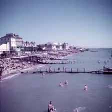 The beach at Bognor, Sussex, c1955. Creator: Arthur Charles Kirby Ware
