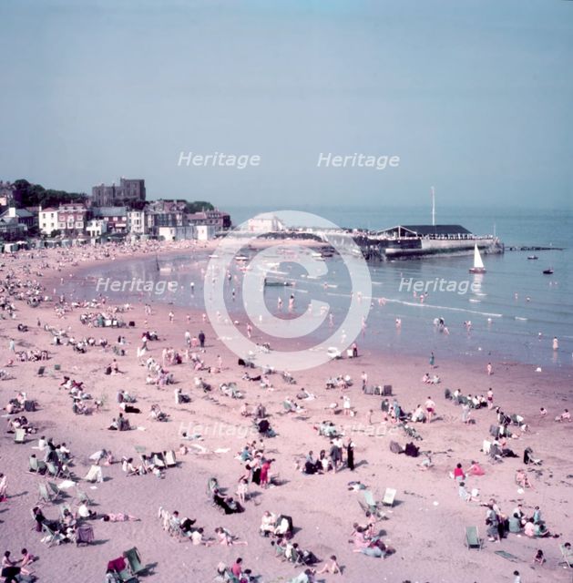 The beach at Broadstairs, Kent, c1955. Creator: Arthur Charles Kirby Ware.
