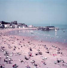 The beach at Broadstairs, Kent, c1955. Creator: Arthur Charles Kirby Ware