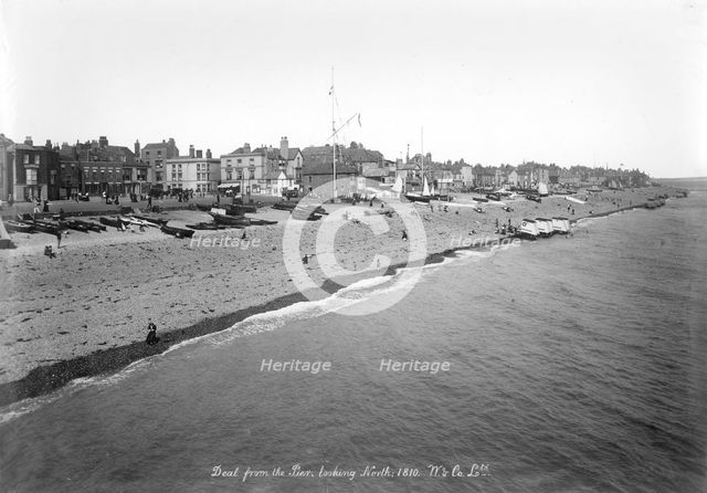 The beach at Deal, Kent, 1890-1910. Artist: Unknown