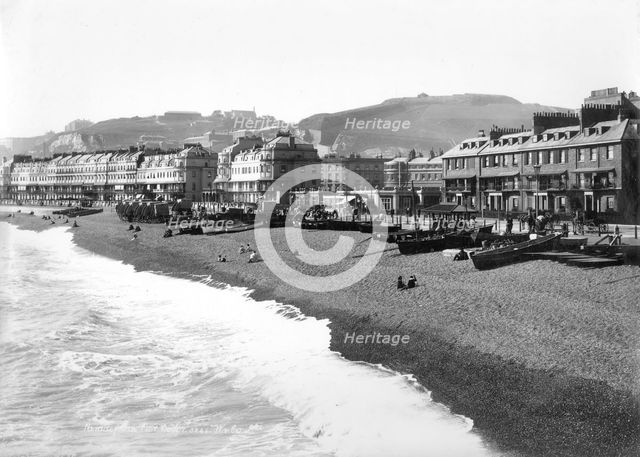 The beach at Dover, Kent, 1890-1910. Artist: Unknown