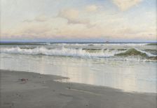 The Beach at Filey in Yorkshire, England, 1891. Creator: Carl Wilhelm Beckmann Barth