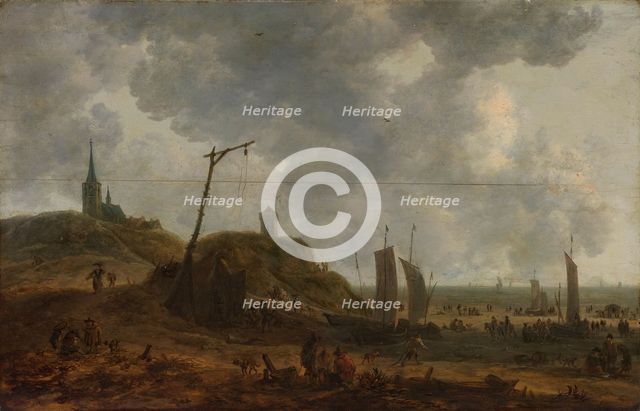 The Beach at Katwijk, 1650-1670. Creator: Adriaan van der Cabel.