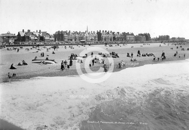 The beach at St Anne's-on-Sea, Lancashire, 1890-1910. Artist: Unknown