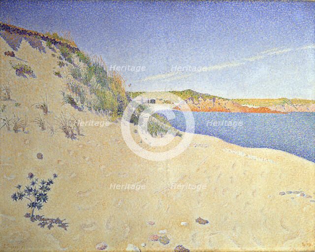 'The Beach at Saint-Briac. Op. 212 (Sandy seashore)', 1890.  Artist: Paul Signac