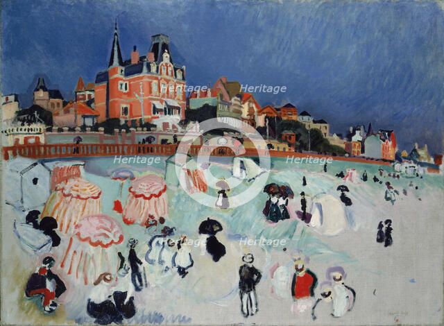 The Beach at Sainte-Adresse, 1906. Creator: Dufy, Raoul (1877-1953).